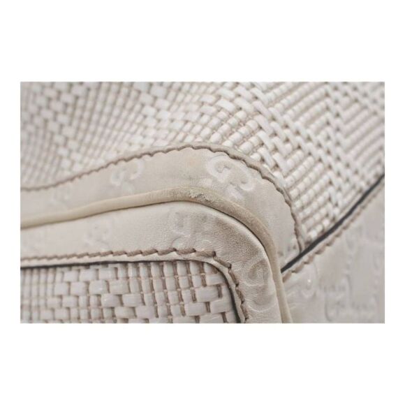 GUCCI Guccissima Sukey Medium Size Tote Bag Straw & Leather Lightly Loved - Picture 9 of 16